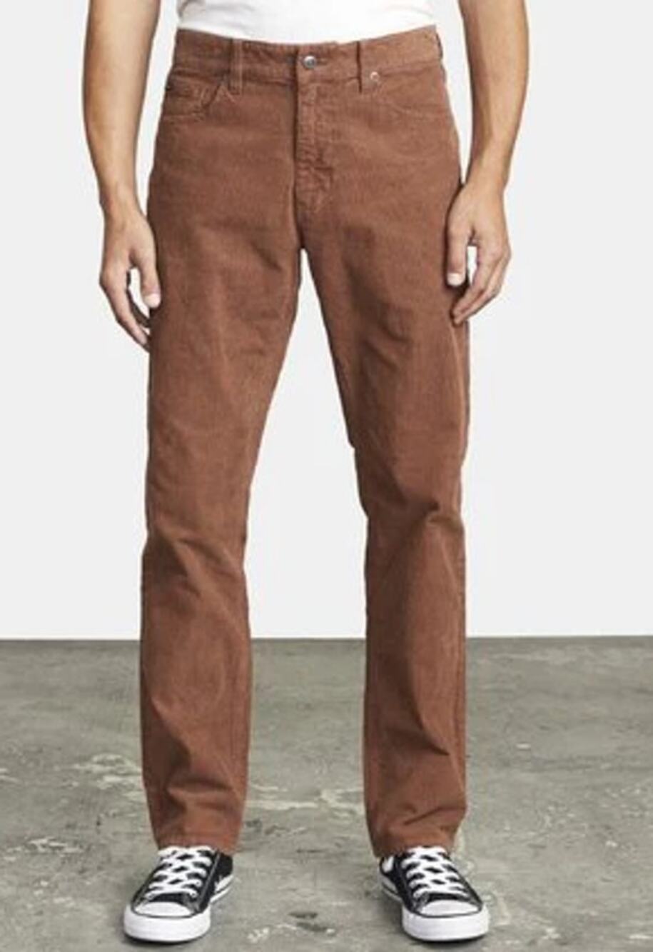 RVCA Men’s Daggers Pigment Corduroy Pants CHOCOLATE BROWN size 36 NWT
